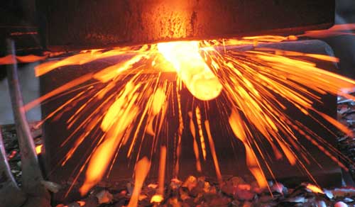 Photo of the forging process